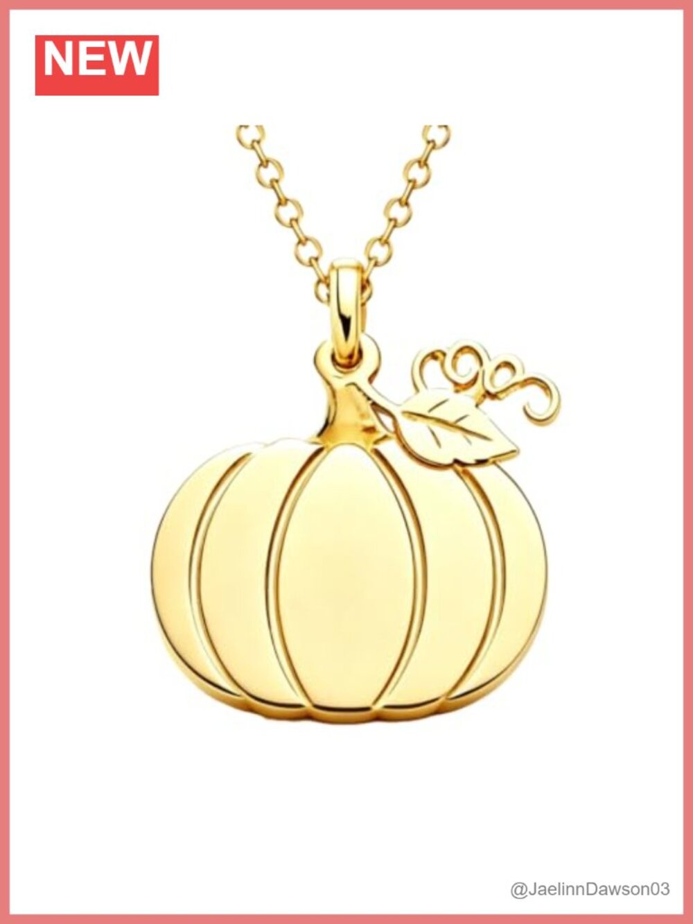 18K Gold Pumpkin Pendant Necklace Minimalist Halloween Charm Jewelry for Women